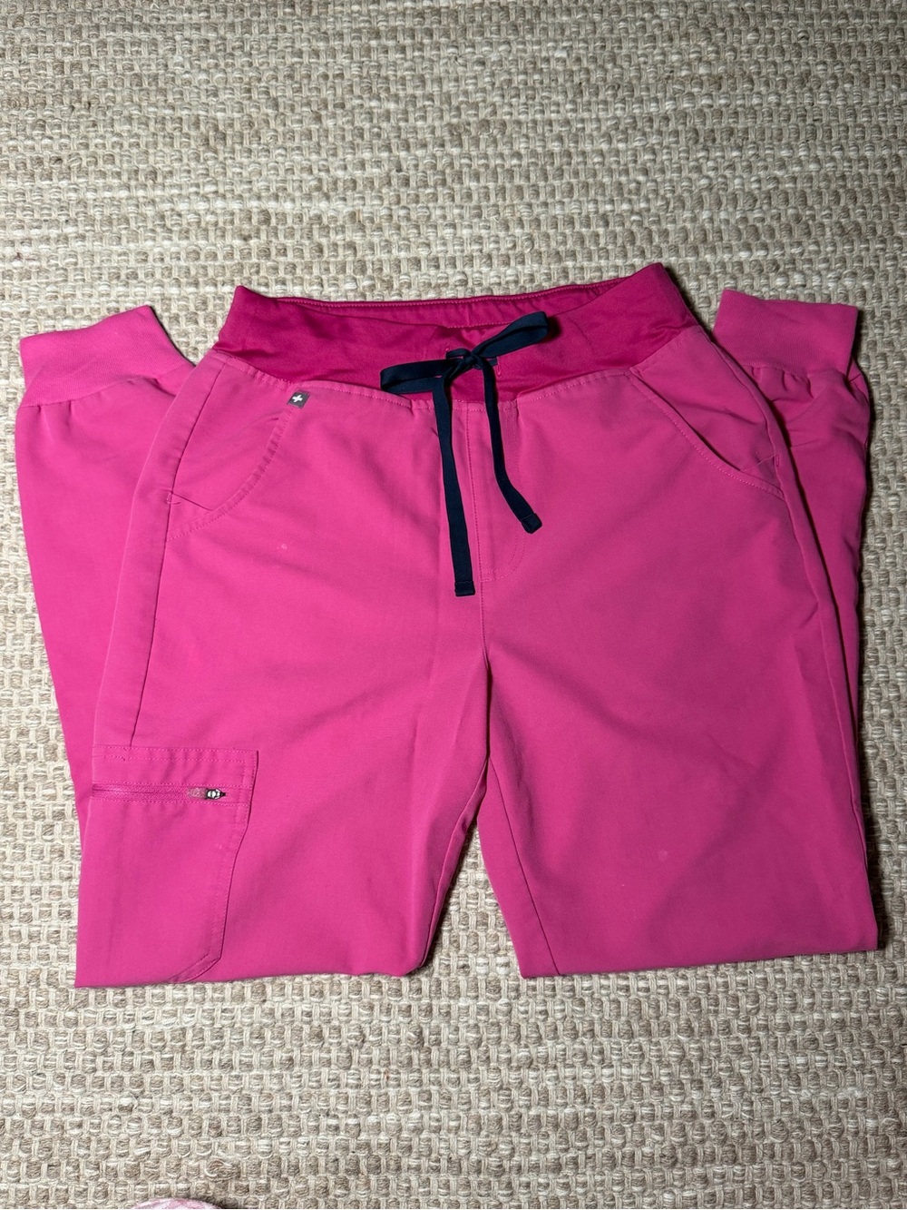 FIGS High Waisted Zamora Jogger Scrub Pants Electric Orchid S Tall